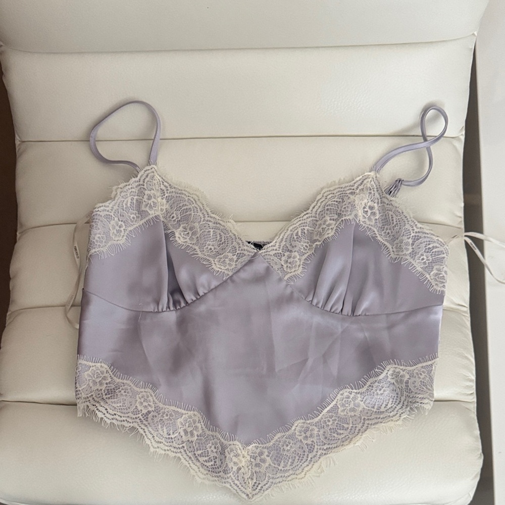 Forever 21 Lavender Lace Trim Chemise